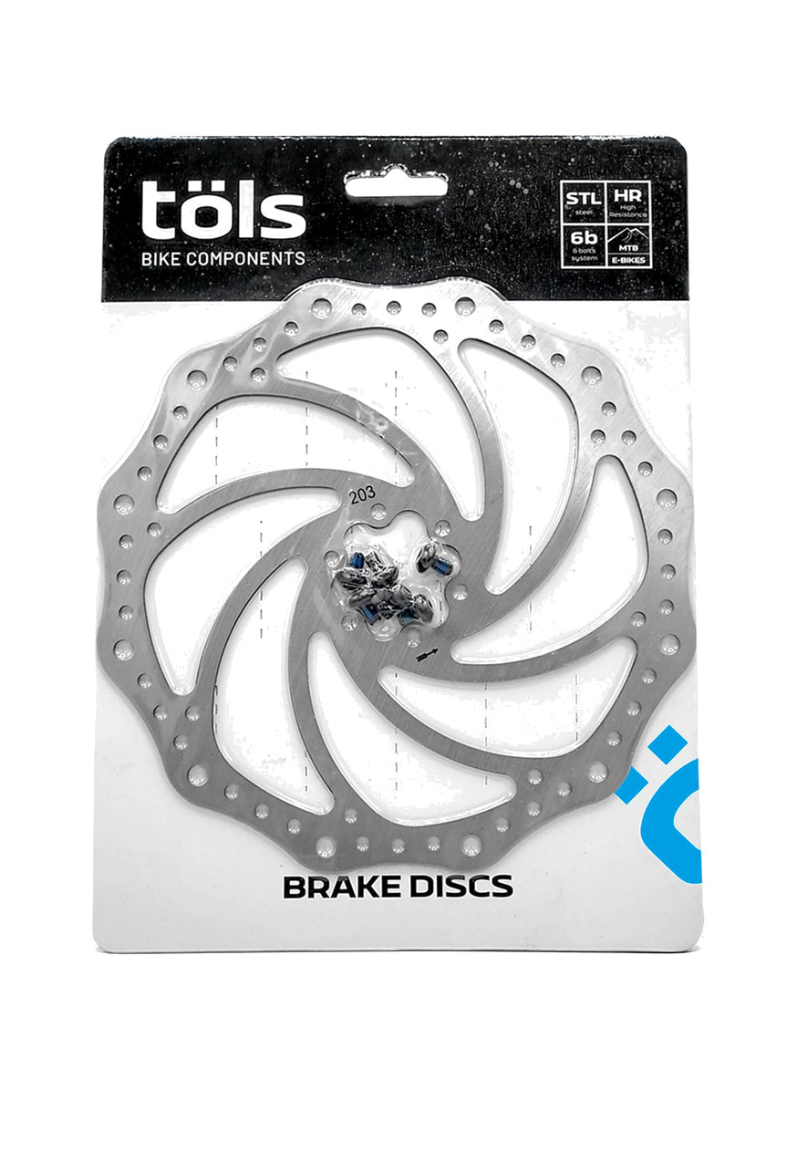 disco de freno + tornillos mtb 203mm