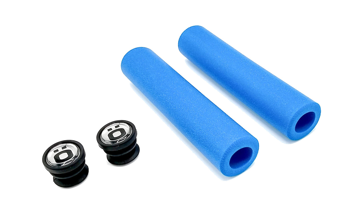 juego de puños de silicona para manillar de bicicleta + tapones laterales de silicona mtb