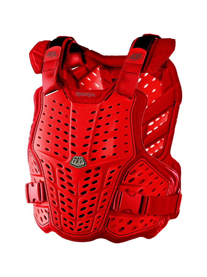 protector de pecho rockfight chest protector red