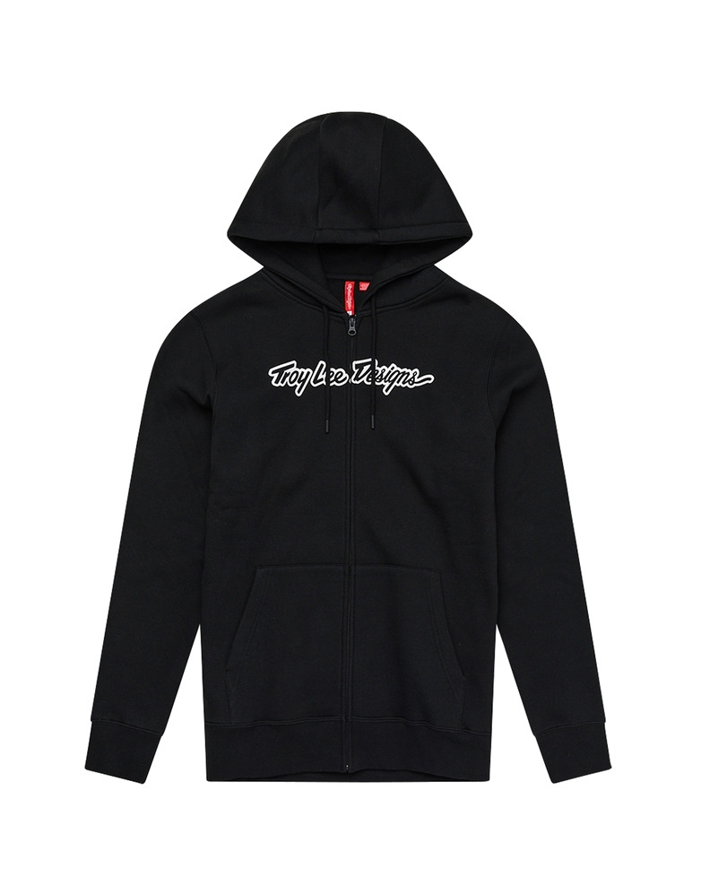 sudadera con capucha zip up signature
