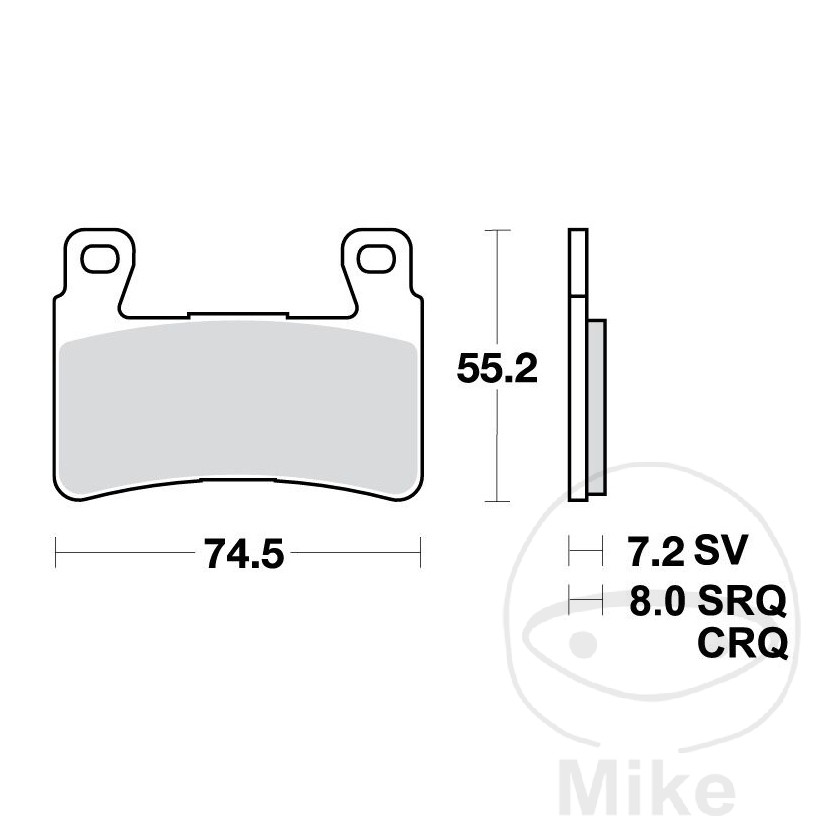 TRW carbon brake pads CRQ ALTN: 7321466 - 第 1/1 張圖片