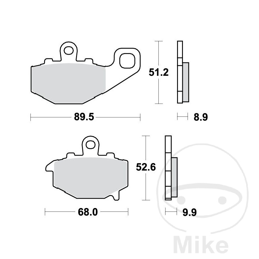 TRW Sintered Rear Brake Pads ALTN:7329279 - Picture 1 of 1