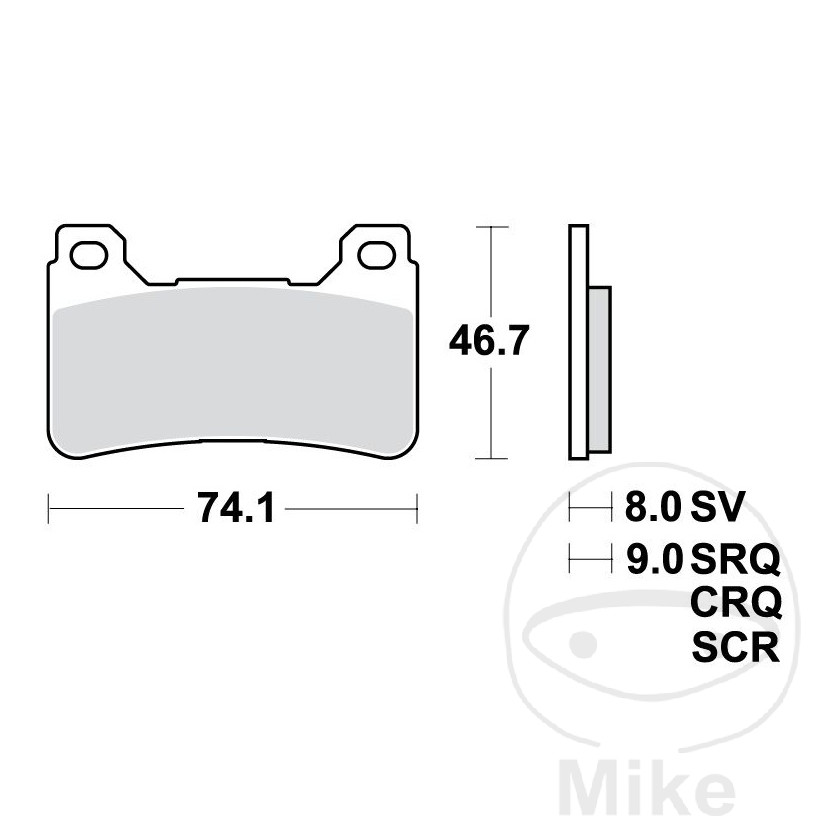 TRW carbon brake pads CRQ ALTN: 7320002 - 第 1/1 張圖片