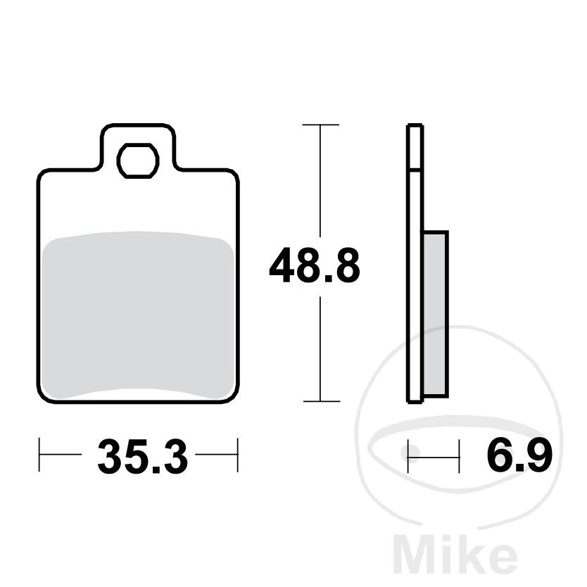 TRW Standard brake pads SCOOTER ALTN: 7320260 - 第 1/1 張圖片