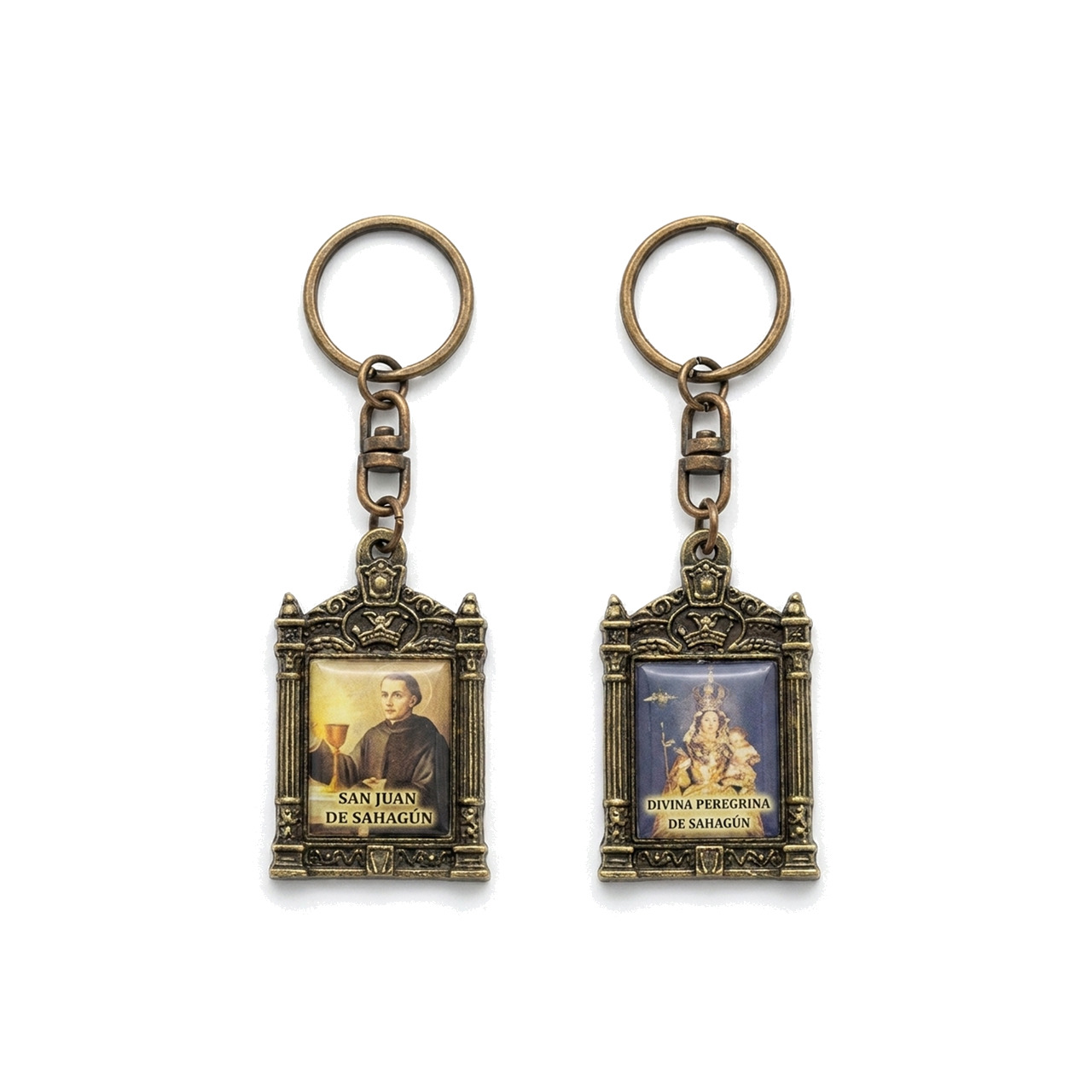 llavero virgen peregrina y san juan de sahagún