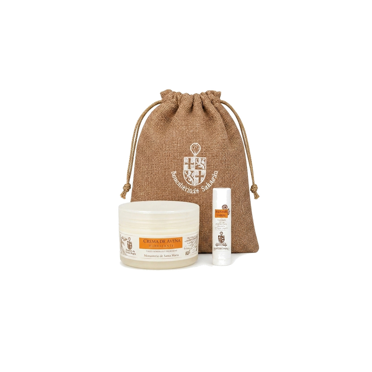 pack cosmética natural avena y caléndula - crema, bálsamo, cuidado, regalo monjas benedictinas monasterio santa cruz sahagún