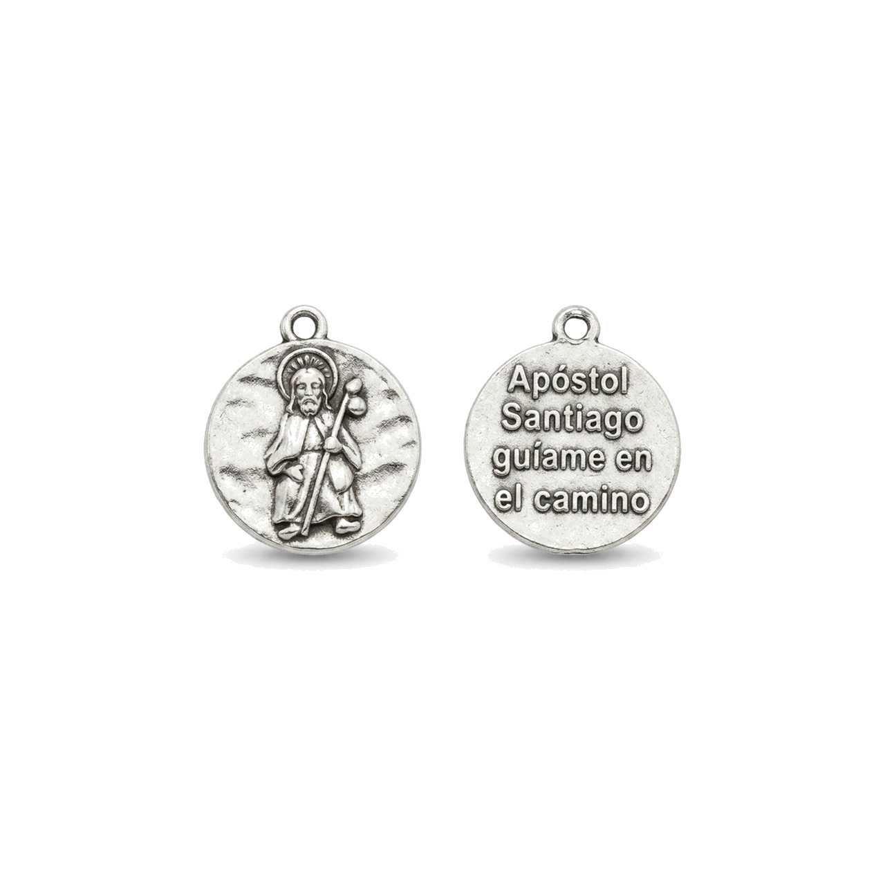 medalla apóstol santiago con inscripción (colgante, amuleto, recuerdo religioso)