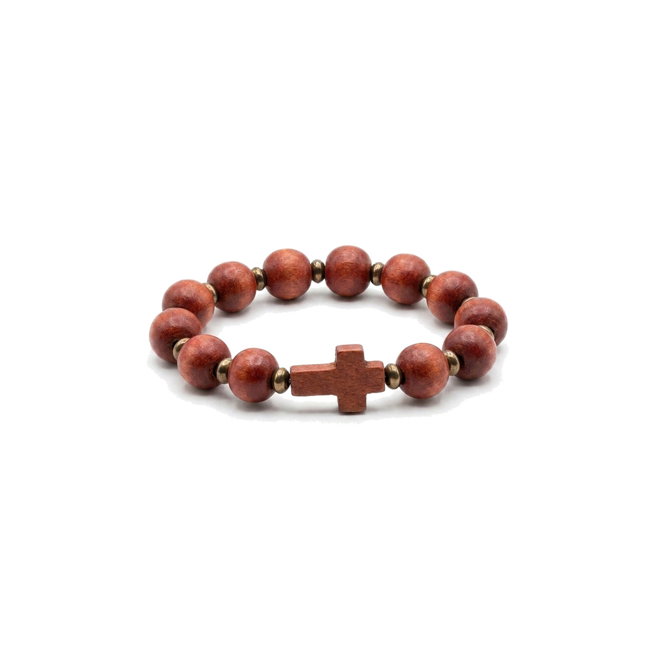 decenario mariano de madera para oración (pulsera, rosario, cuentas, devocional) monjas benedictinas monasterio santa cruz sahagún