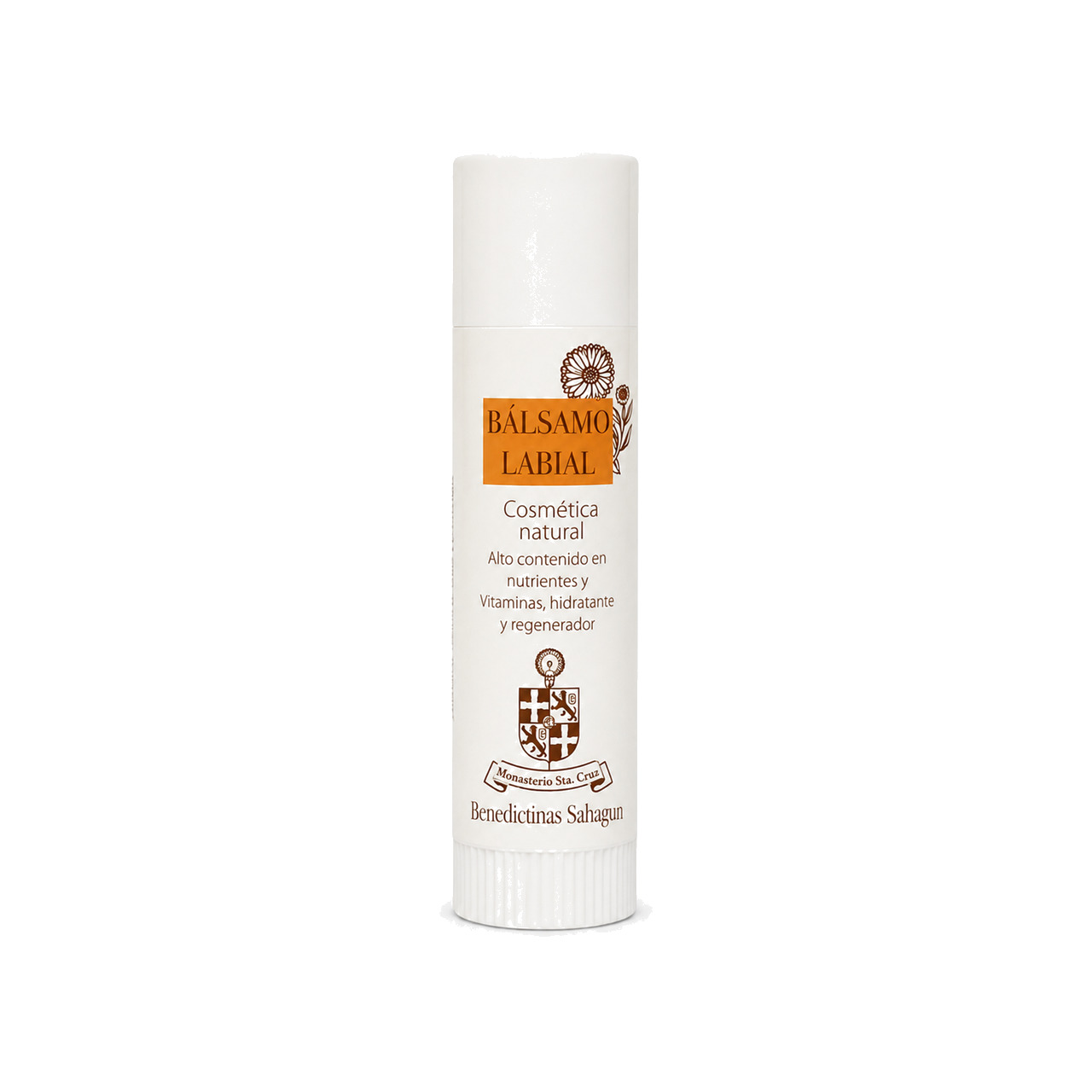bálsamo labial de caléndula natural con cacao, almendra y coco