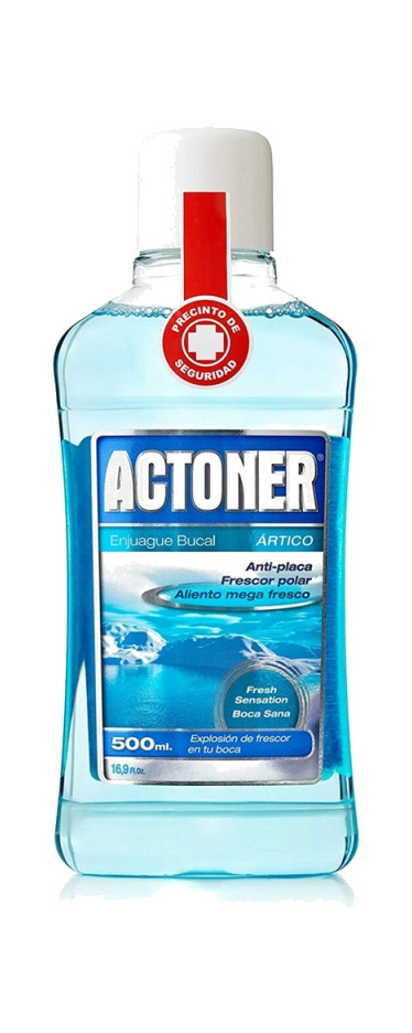 enjuague bucal de sabor ártico actoner 500ml