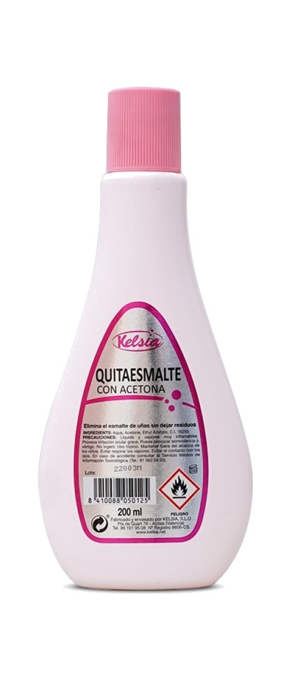 quitaesmalte con acetona kelsia 200ml