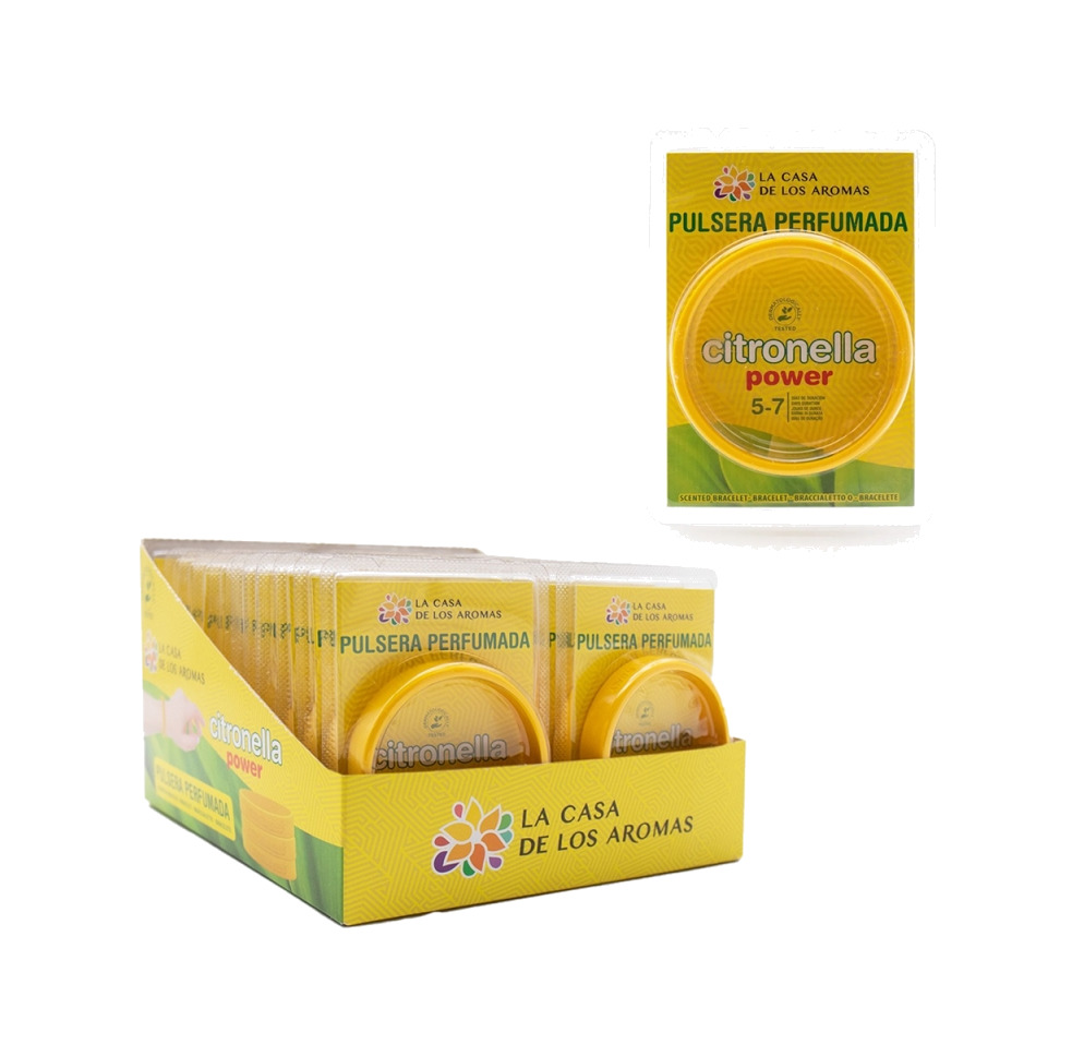 pulsera de citronela perfumada anti mosquitos