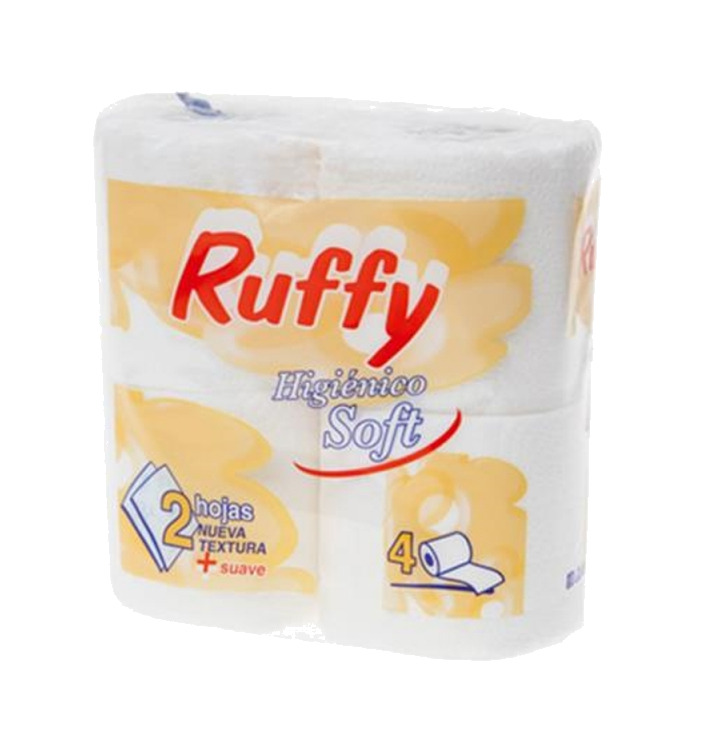papel higiénico doméstico ruffy 15 metros 4u