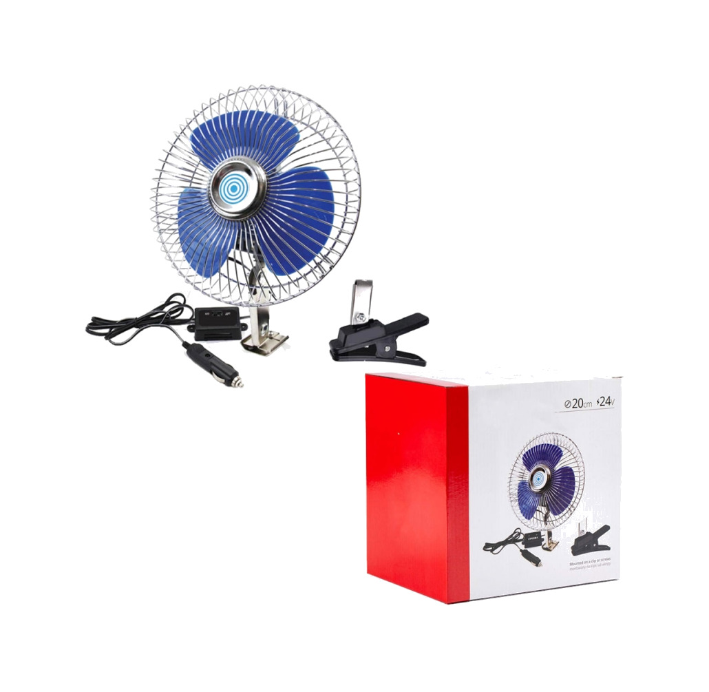 ventilador rotativo con pinza 24v 8"