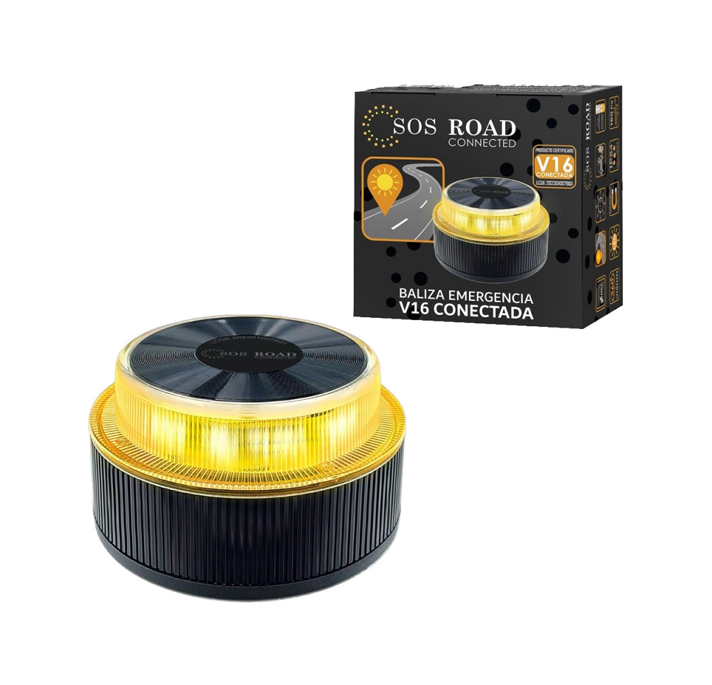 baliza luz de emergencia conectada y geolocalizada connected sos road v16