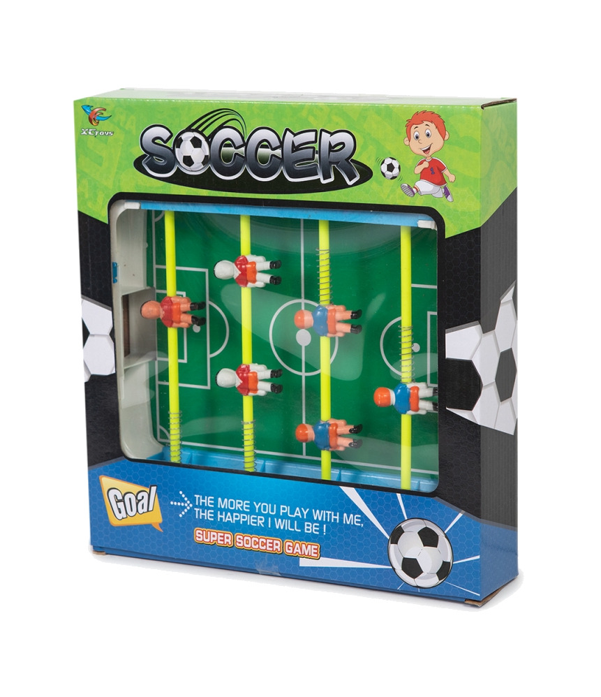 futbolin de juguete en caja