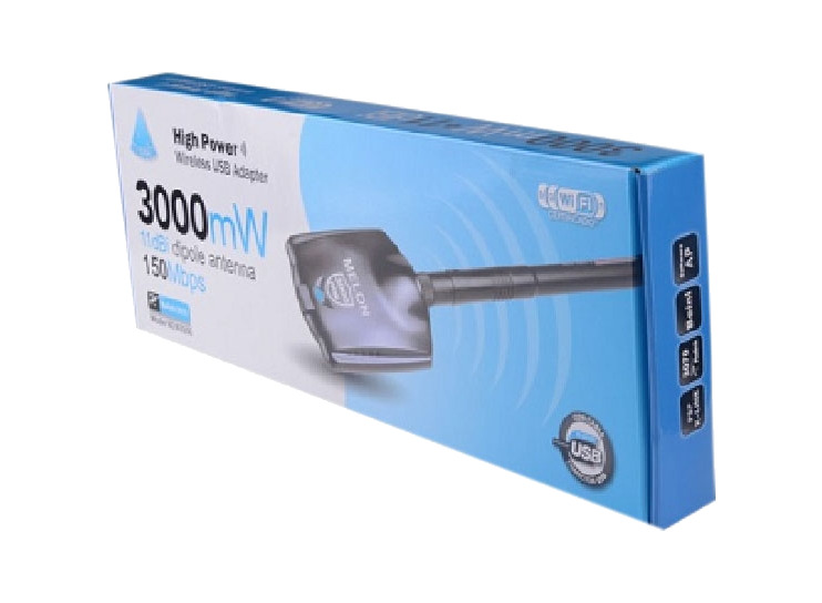 antena wifi con conector usb 3000 mw