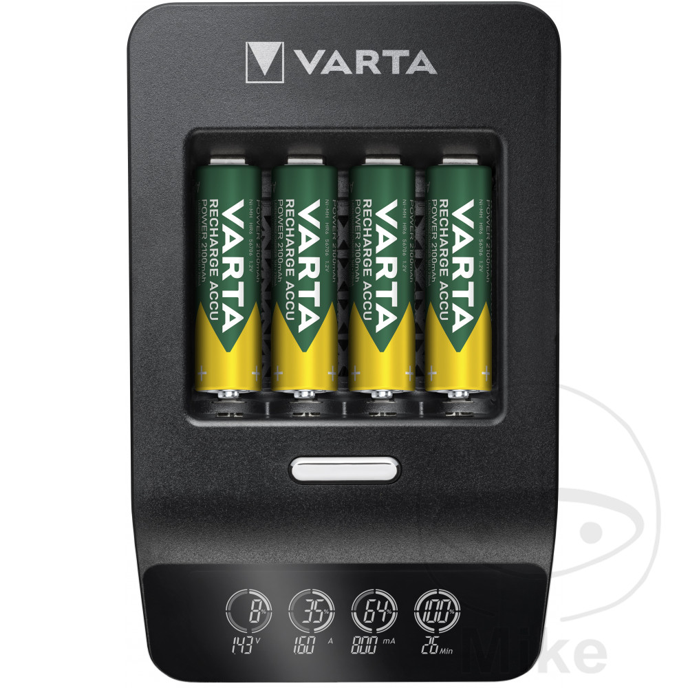 cargador con 4 pilas recargables lcd ultra fast 4 aa 2100 mah