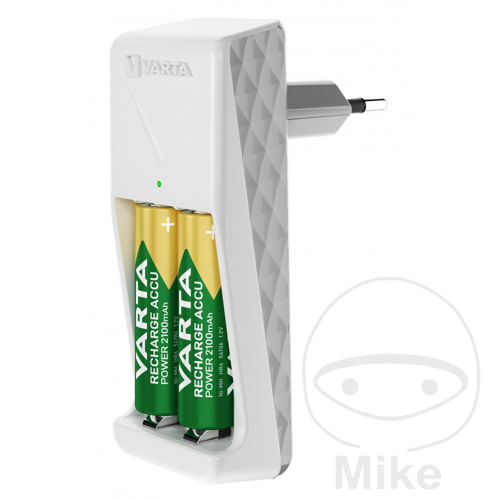 cargador con 2 pilas recargables easy mini 2 aa 2100 mah