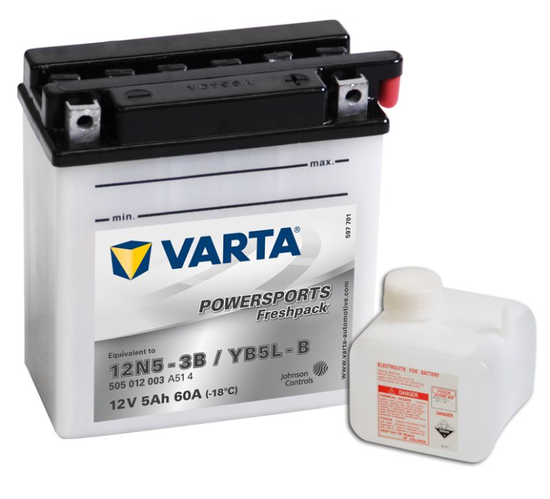 VARTA motorcycle battery with electrolyte STANDARD YB5L-B - Picture 1 of 1