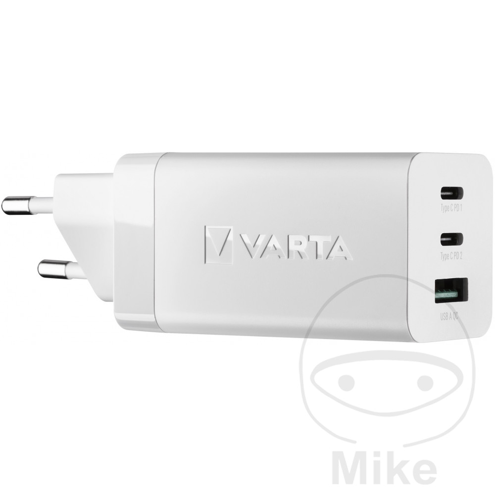 cargador de batería usb 230v gan 65w usb + usb-c 3.25 a