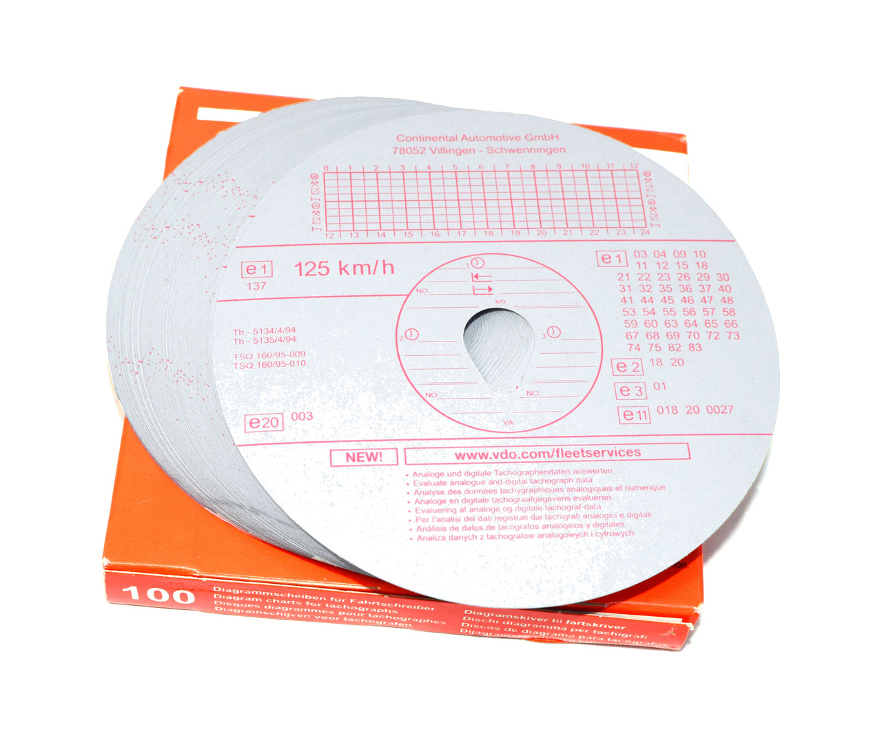 discos tacógrafo camión 125 24 ec4k
