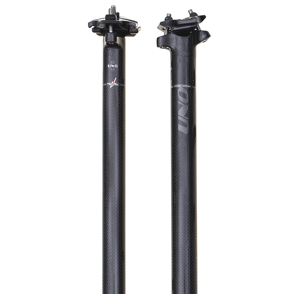 tija uno full carbono: diseño de doble tornillo y tecnología qts