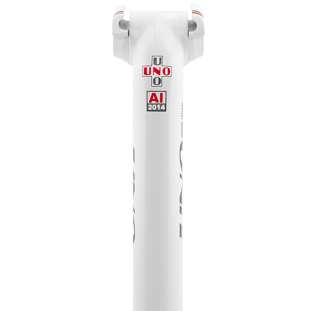 tija sillin blanca 350mm largo kalloy interior ovalado aluminio 269gr