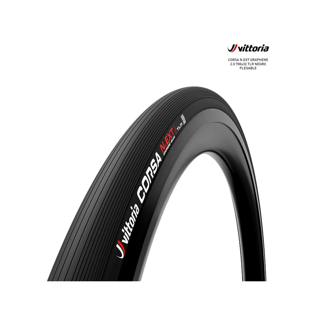 cubierta neumático plegable para bicicleta de carretera corsa n ext graphene 2.0 tubeless ready 700x32