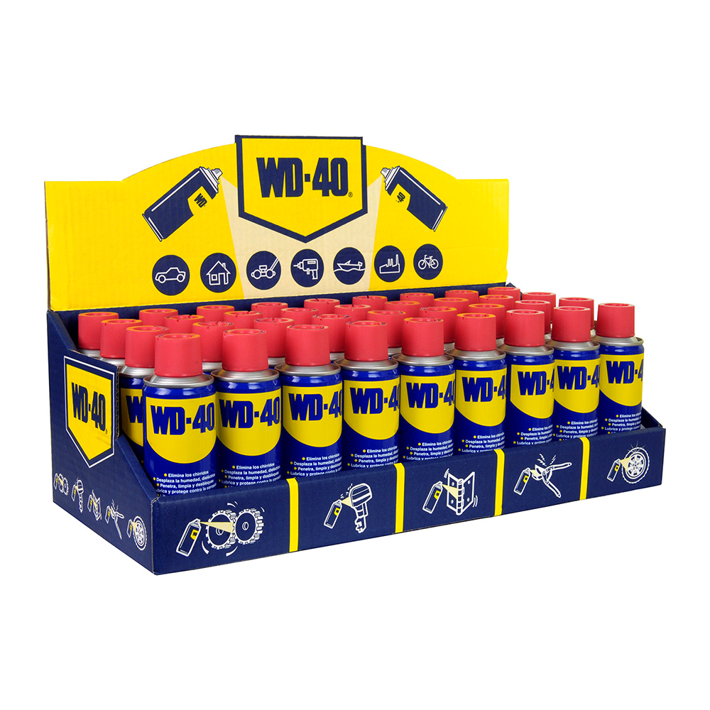 expositor display aceite lubricador multiusos spray wd-40 36u 200 ml