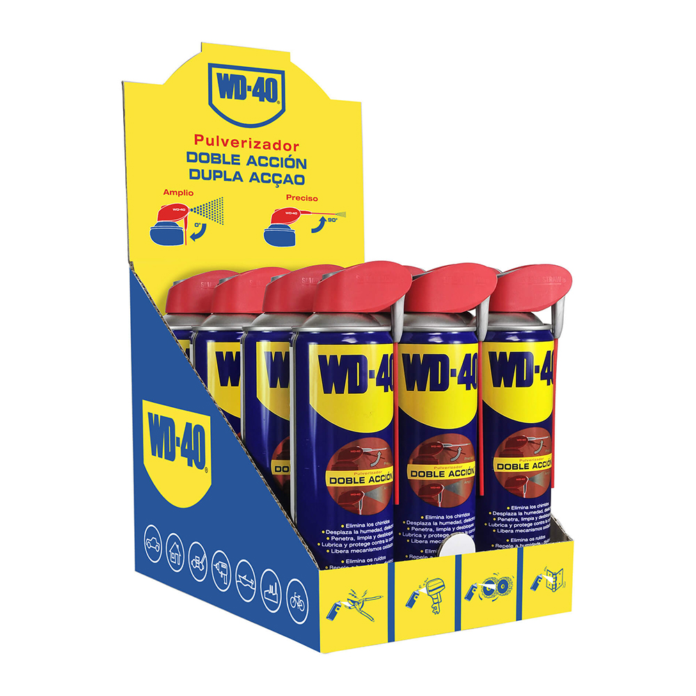 expositor spray lubricante aplicador doble uso  500ml 12uds