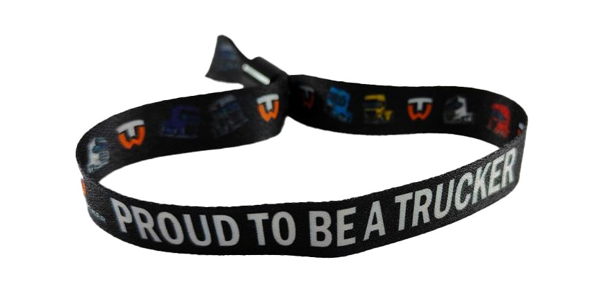 pulsera con mensaje proud to be a trucker