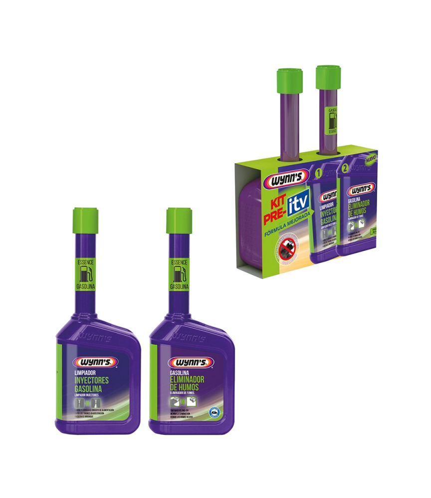 kit especial antipolucion gasolina eliminador de humos + limpiador inyectores 325ml