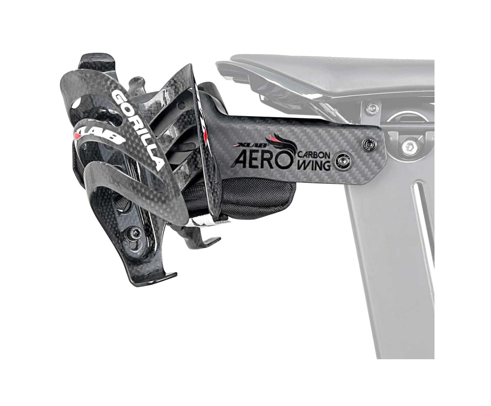 soporte para bidones al sillin con un portabidon aero carbon wing system