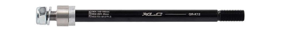 eje pasante para remolques qr-k12 m12x1.5 159-165 mm shimano 142/148