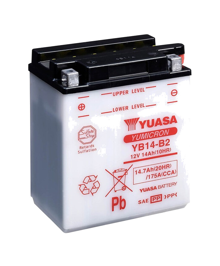batería con electrolito yb14-b2 combipack