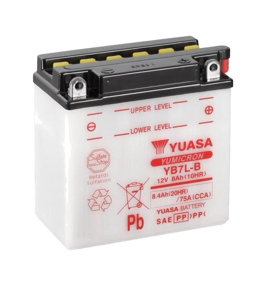 batería con electrolito yb7l-b combipack