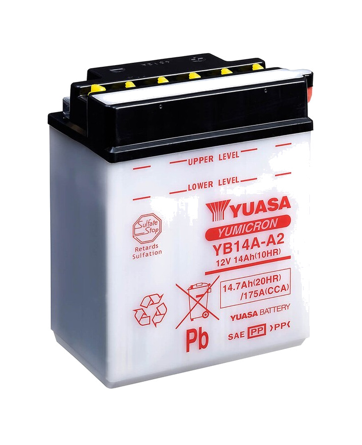 batería con electrolito yb14a-a2 combipack