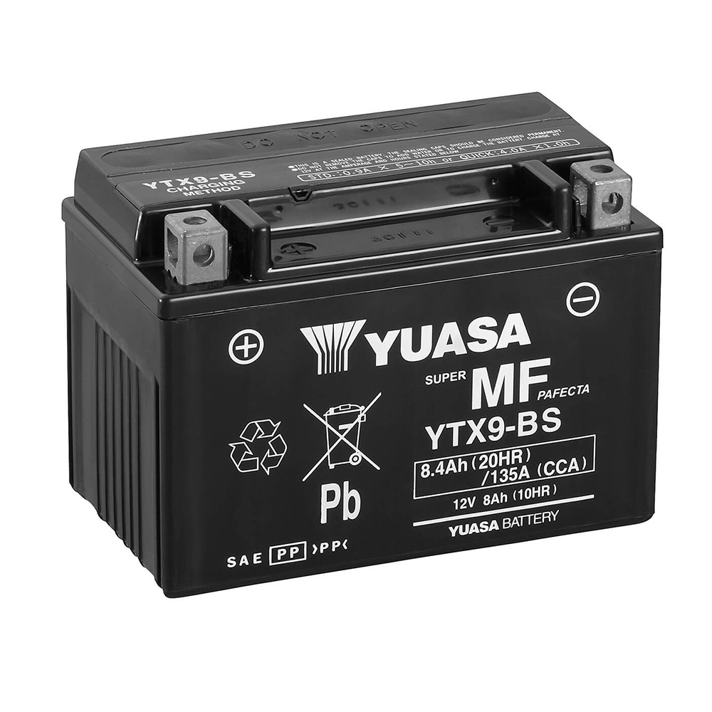 YUASA YTX9-BS Combipack-Batterie mit Elektrolyt – ersetzt YTX9-BS – Marke YUASA - Bild 1 von 1
