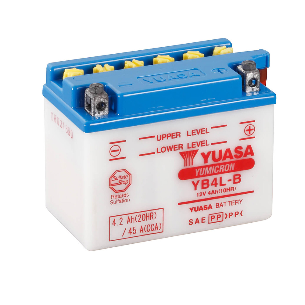 bateria yb4l-b combipack | reemplazo para yb4l-b | 12v | 4.2ah | con electrolito