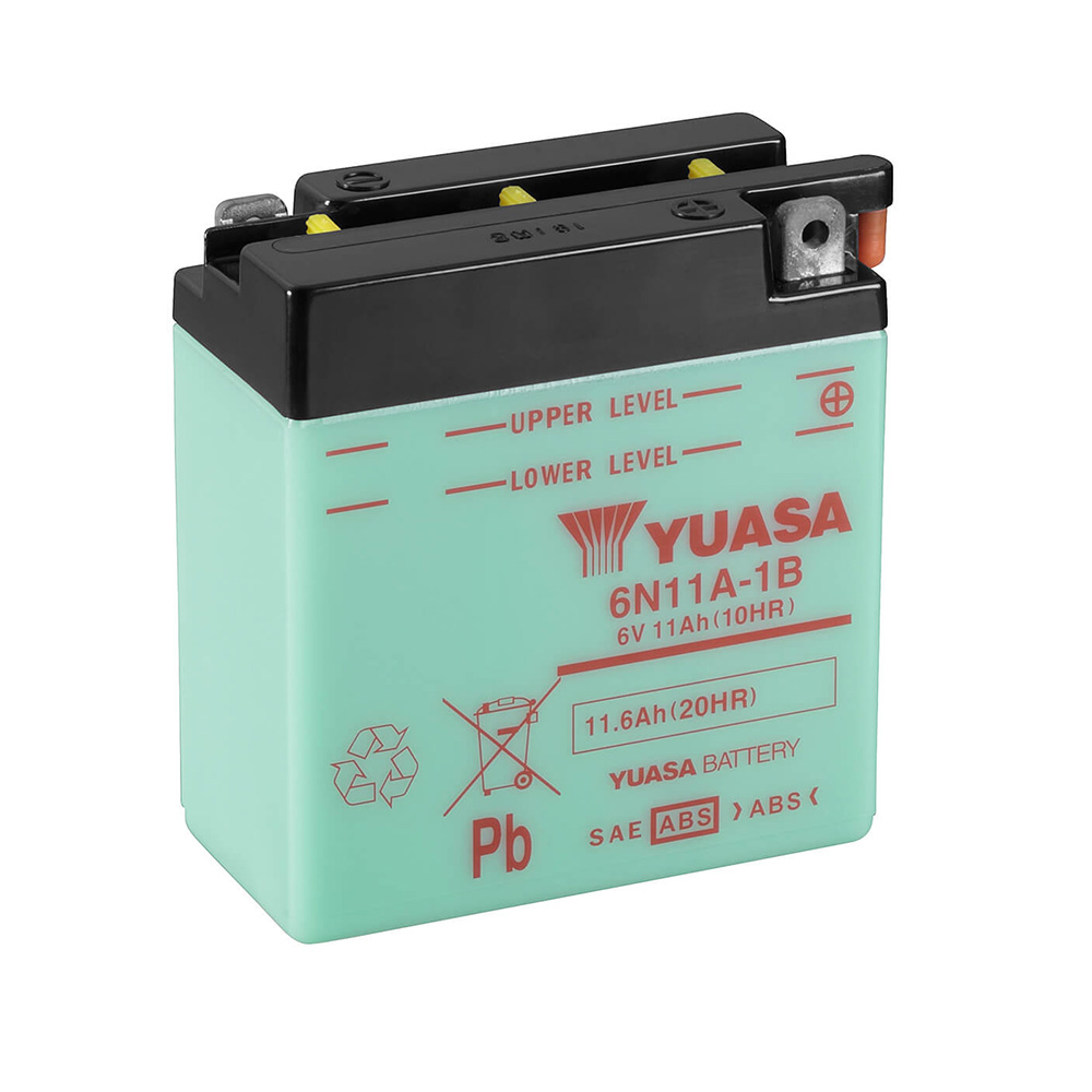 YUASA Bateria 6N11A-1B Dry charged (sin electrolito) - Imagen 1 de 1