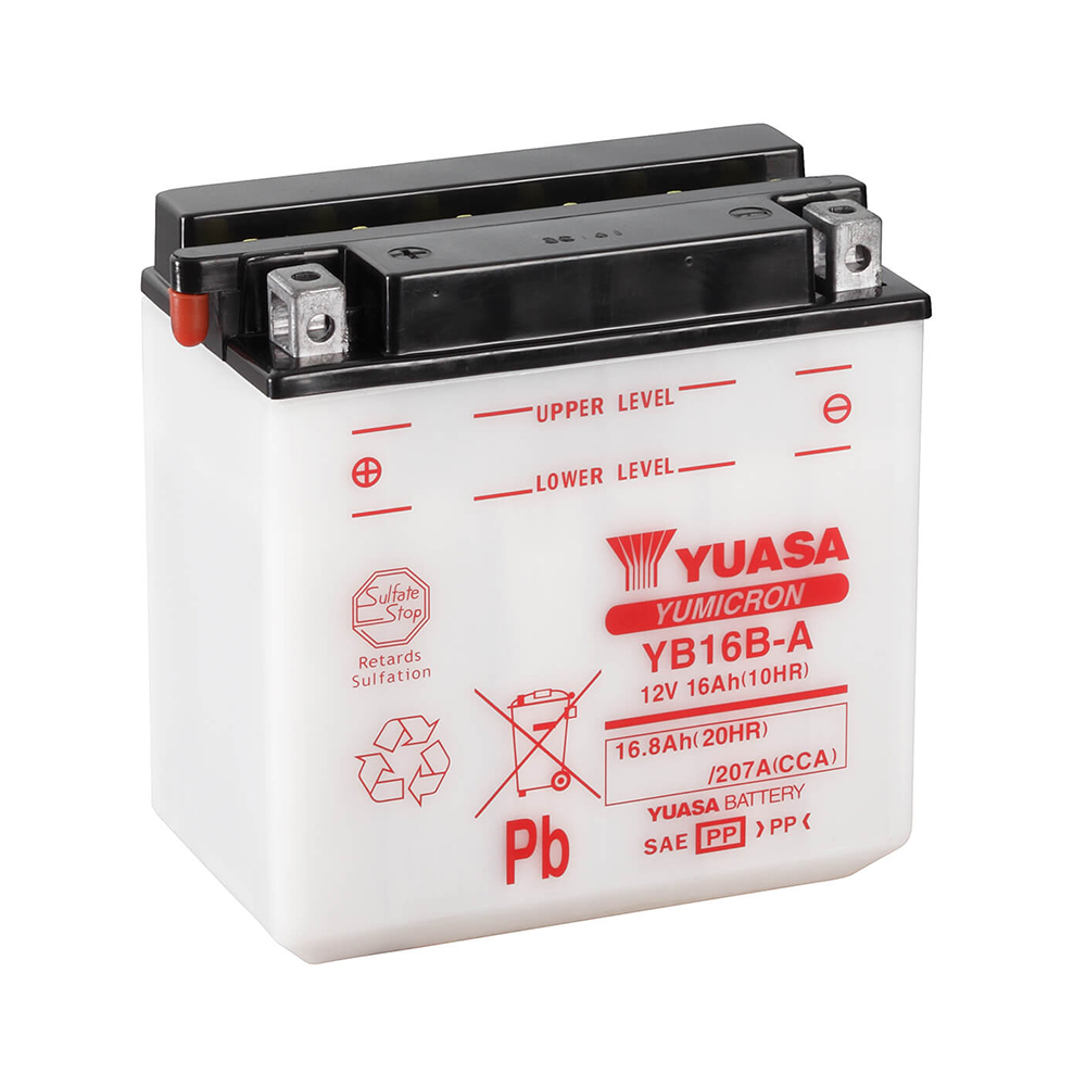 bateria yb16b-a dry charged (sin electrolito)