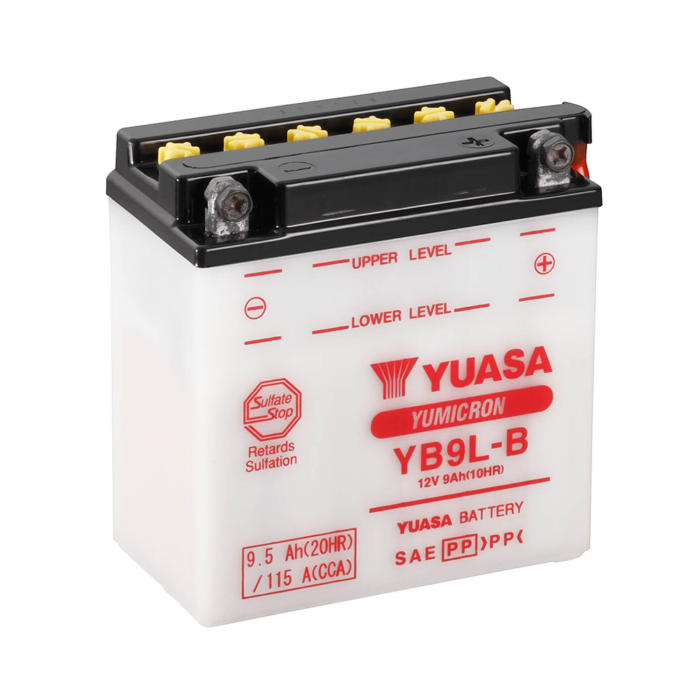 bateria yb9l-b dry charged (sin electrolito)