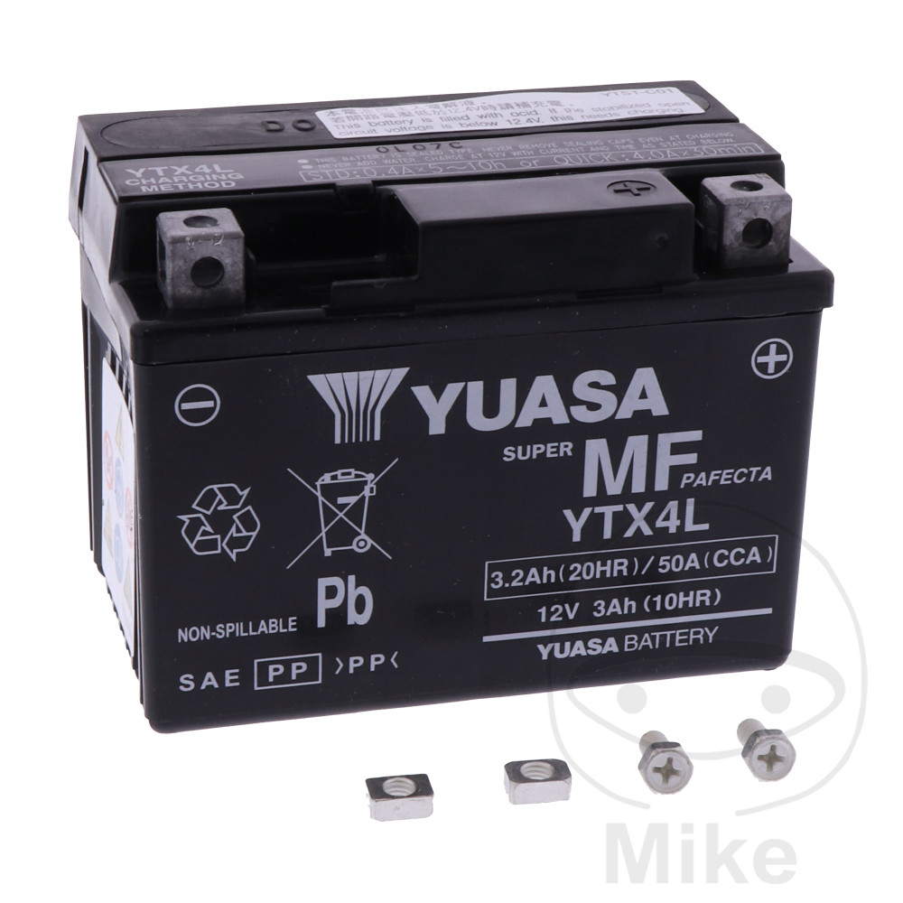 YUASA In de fabriek geactiveerde onderhoudsvrije batterij YTX4L WET - Photo 1 sur 1