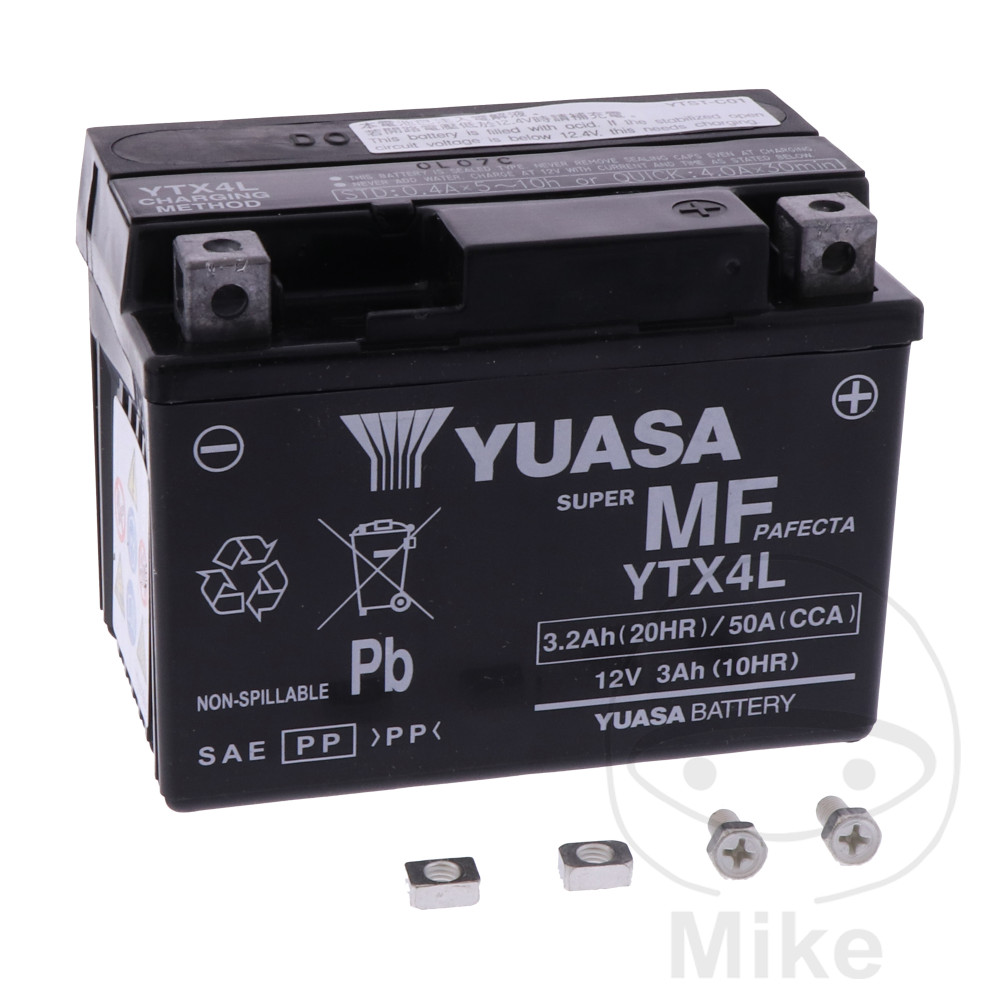 batería sin mantenimiento activada de fábrica ytx4l wet