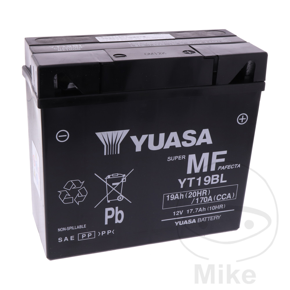 YUASA Batterie sans entretien activée en usine YT19BL WET - Afbeelding 1 van 1