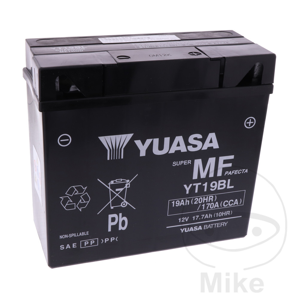 batería sin mantenimiento activada de fábrica yt19bl wet