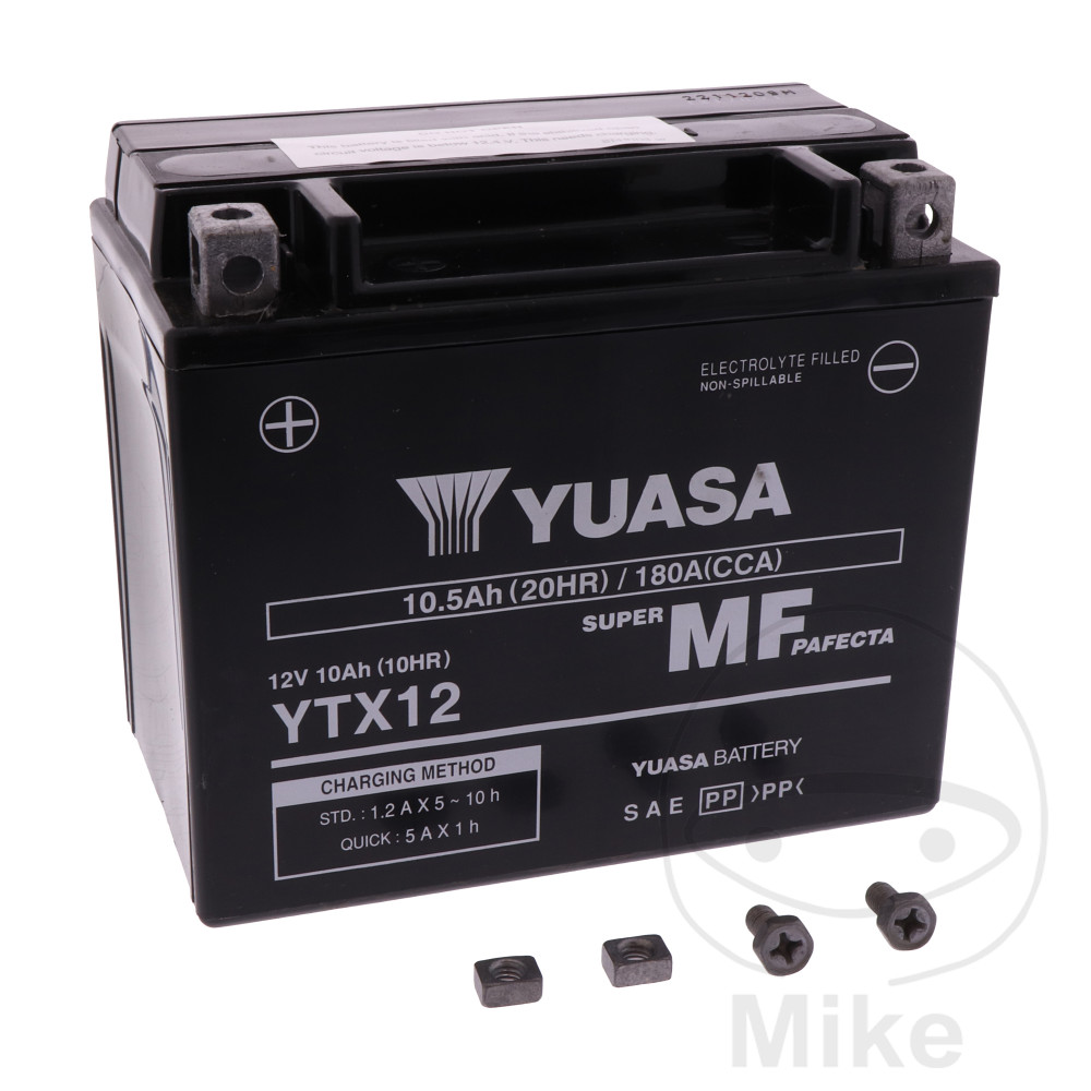 YUASA Werkseitig aktivierte wartungsfreie Batterie YTX12 WET - Bild 1 von 1