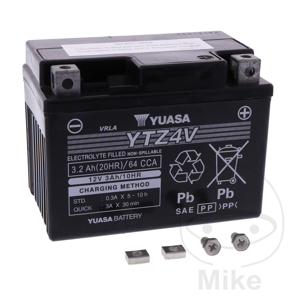 YUASA In de fabriek geactiveerde onderhoudsvrije batterij YTZ4V WET - Picture 1 of 1