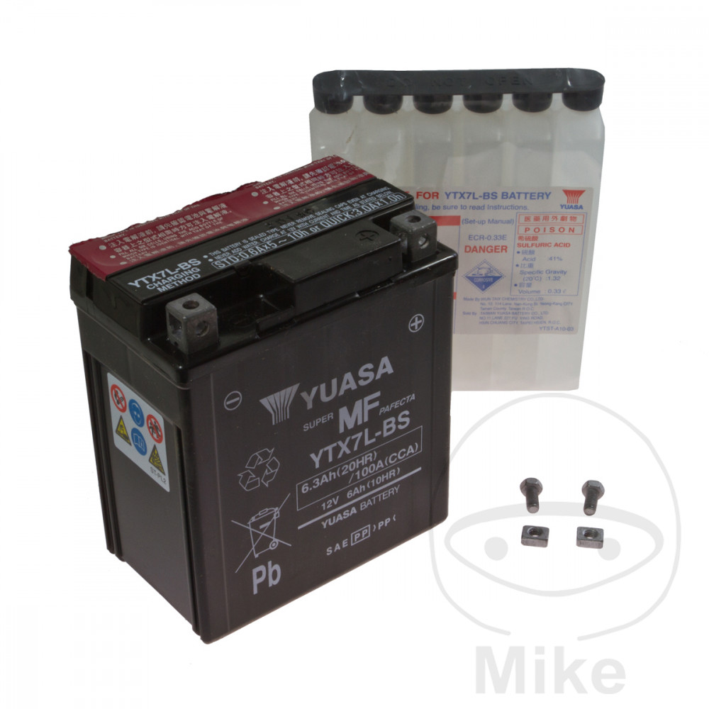 YUASA Wartungsfreie Batterie mit Elektrolyt YTX7L-BS - Bild 1 von 1